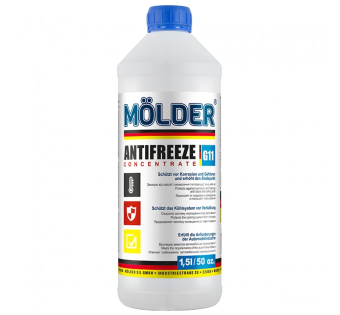 Антифриз Molder G11 синій концентрат 1,5л, ціна: 285 грн.