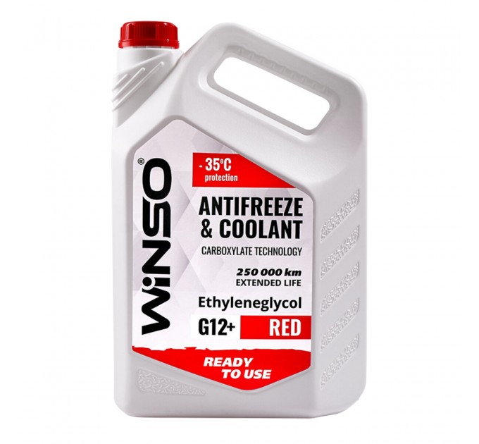 Антифриз Winso Antifreeze & Coolant Red G12+ -35°C красный готовый 9кг, цена: 724 грн.