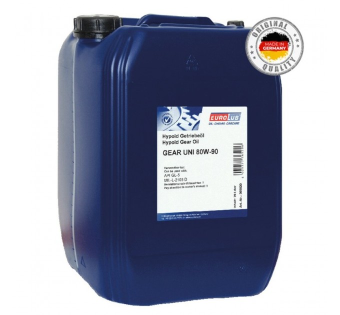 Трансмиссионное масло EuroLub Gear Uni SAE 80W-90 20л, цена: 4 443 грн.