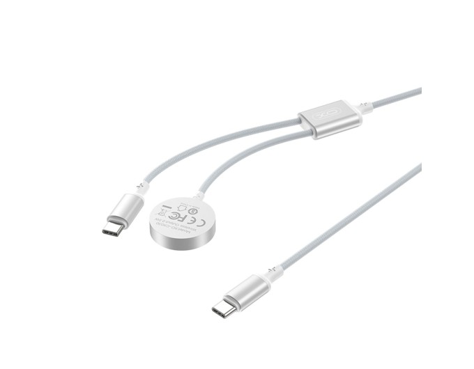 Беспроводное зарядное устройство XO CX030 2в1 Type-c + Watch Charger белый, цена: 379 грн.