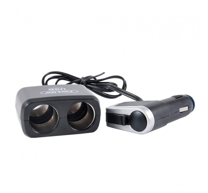 Разветвитель прикуривателя Carlife 2в1 + USB, 12В, 5A, цена: 190 грн.