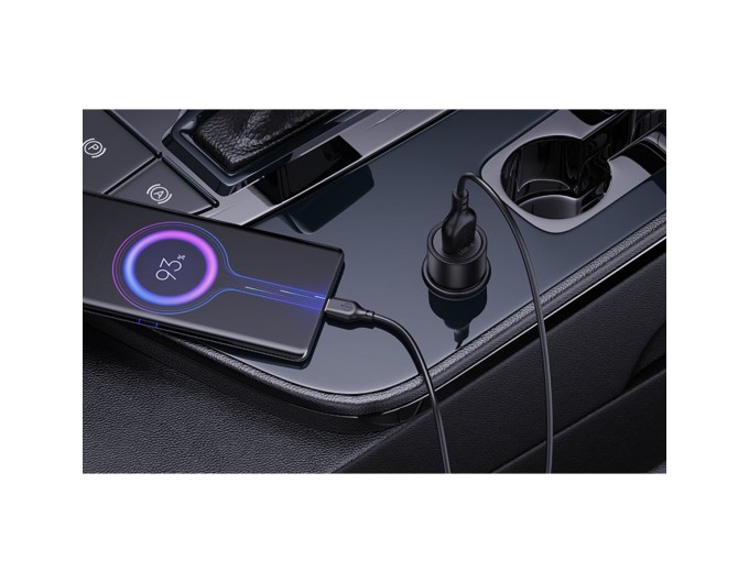Автомобильное зарядное устройство XO CC54 USB QC3.0 18W + Type-c кабель черный, цена: 149 грн.
