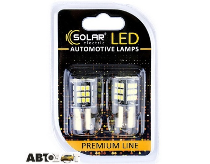 LED лампа SOLAR S25 BA15s 12V 48SMD 2835 CANBUS white SL1389 (2 шт.), ціна: 273 грн.