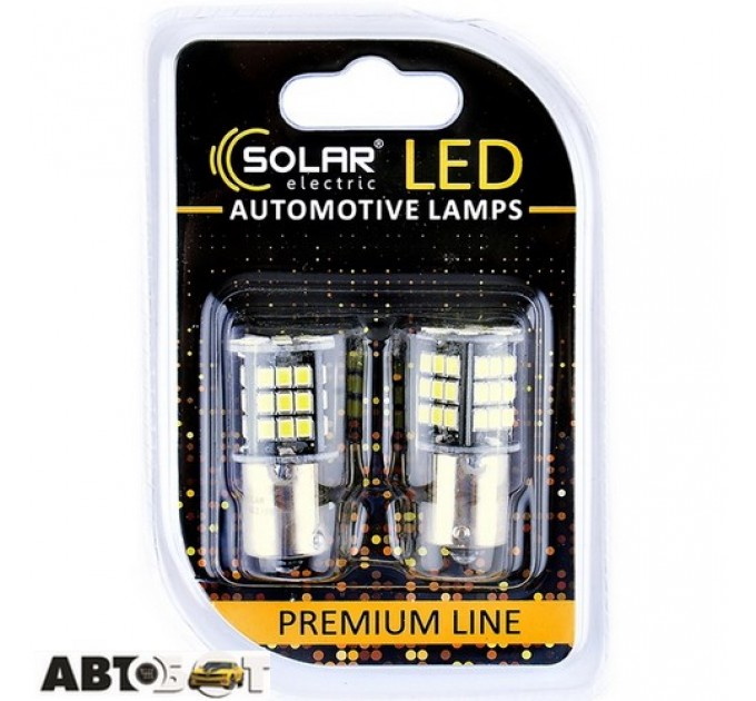 LED лампа SOLAR S25 BA15s 12V 48SMD 2835 CANBUS white SL1389 (2 шт.), ціна: 241 грн.