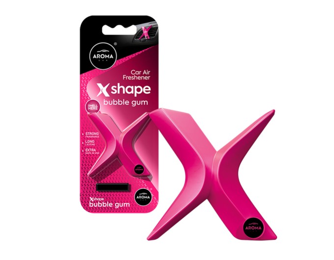 Ароматизатор на дефлектор Aroma Car X Shape 10г - Bubble Gum сухой, цена: 129 грн.