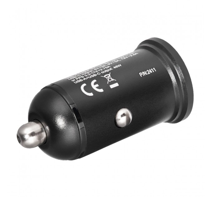 Автомобильное зарядное устройство Brevia ePower DualCharge 48W 1xUSB-C+1xUSB-A, черный, цена: 269 грн.