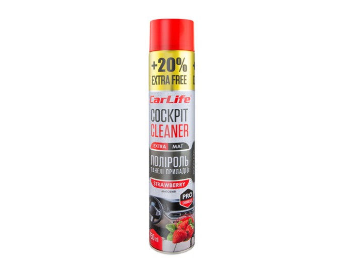 Полироль для панели приборов CarLife Cockpit Cleaner EXTRA MAT Клубника, 750мл, цена: 172 грн.