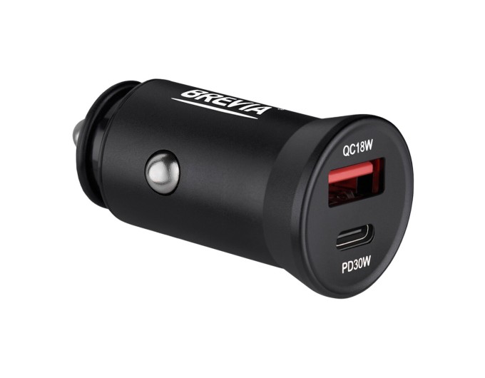 Автомобильное зарядное устройство Brevia ePower DualCharge 30W 1xUSB-C+1xUSB-A черный, цена: 386 грн.