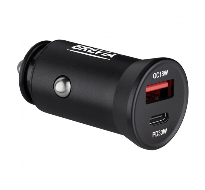 Автомобильное зарядное устройство Brevia ePower DualCharge 30W 1xUSB-C+1xUSB-A черный, цена: 377 грн.