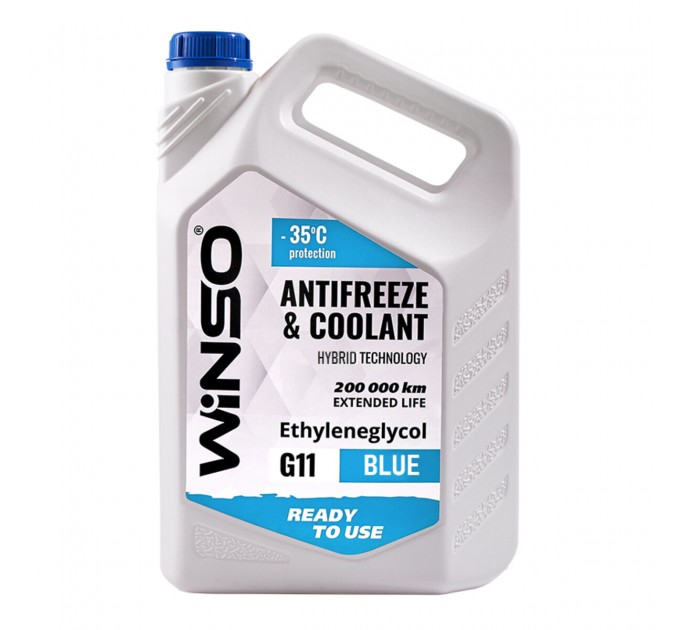 Антифриз Winso Antifreeze & Coolant Blue G11 -35°C голубой готовый 4,1 кг, цена: 343 грн.