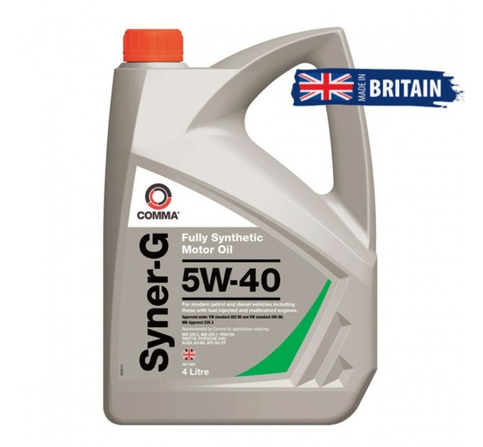Моторне масло Comma Syner-G 5W-40 4л, ціна: 1 988 грн.