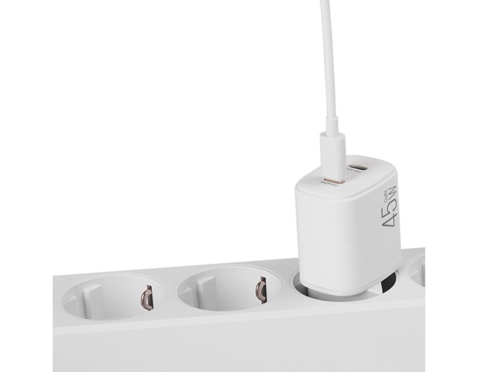 Сетевое зарядное устройство Brevia ePowerGaN PD45W 2xUSB-C белый, цена: 960 грн.