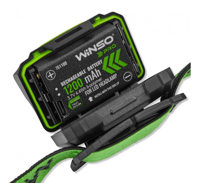 Фонарь налобный Winso Pro 500Lm, 2x5W CREE XTG, 1200mAh/3xAAA, с сенсором белый/красный, цена: 695 грн.