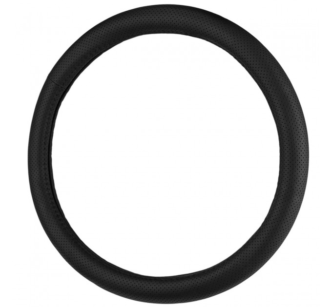 Чохол на кермо Carlife 39-41см, шкіра, чорний, біла гума, один шов, перфорований SW341L, ціна: 642 грн.