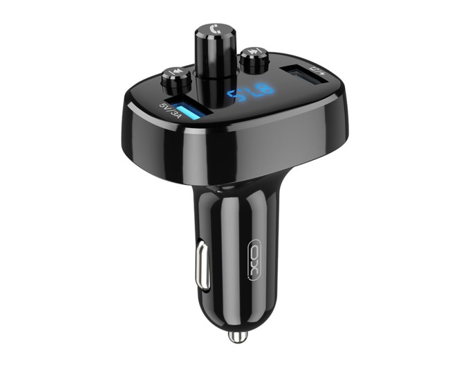 FM-трансмиттер XO BCC02 Bluetooth+FM+USB Charging черный, цена: 389 грн.