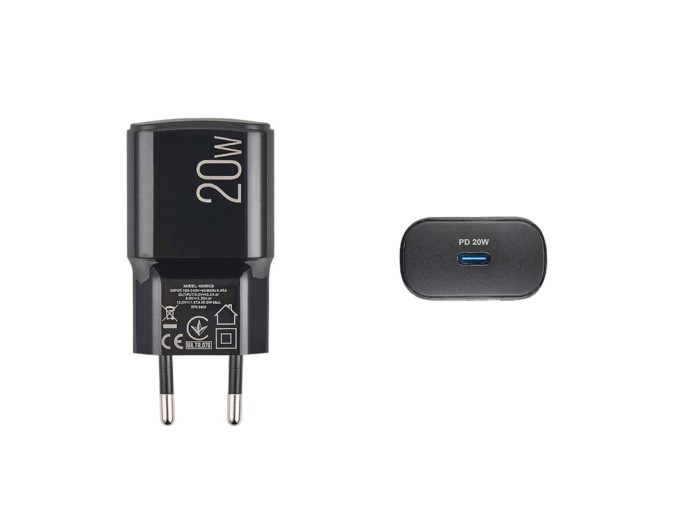 Сетевое зарядное устройство Brevia ePower PD20W + кабель USB-C to Lightning 1м черный, цена: 455 грн.