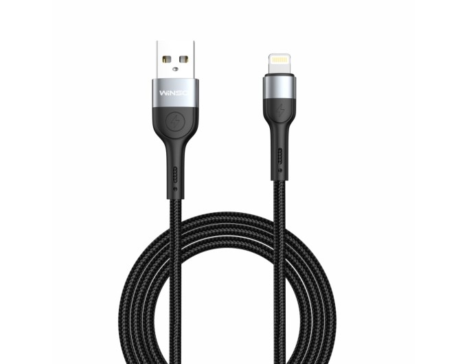 Кабель Winso Pro USB to Lightning TPE+плетіння 1,2м чорний, ціна: 114 грн.