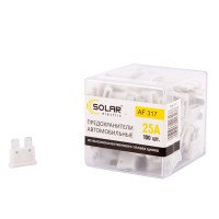 Набор предохранителей Solar "стандарт", цинковый сплав 25А, 100шт