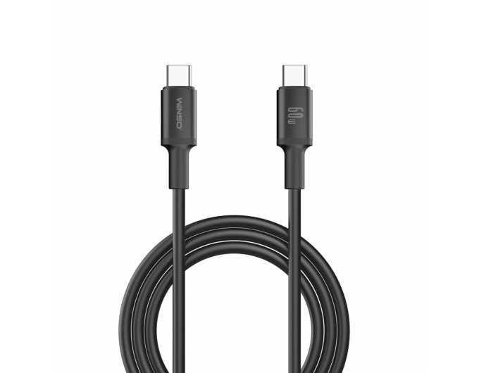 Кабель Winso Pro Type-C to Type-C 60W TPE 1,2м чорний, ціна: 115 грн.