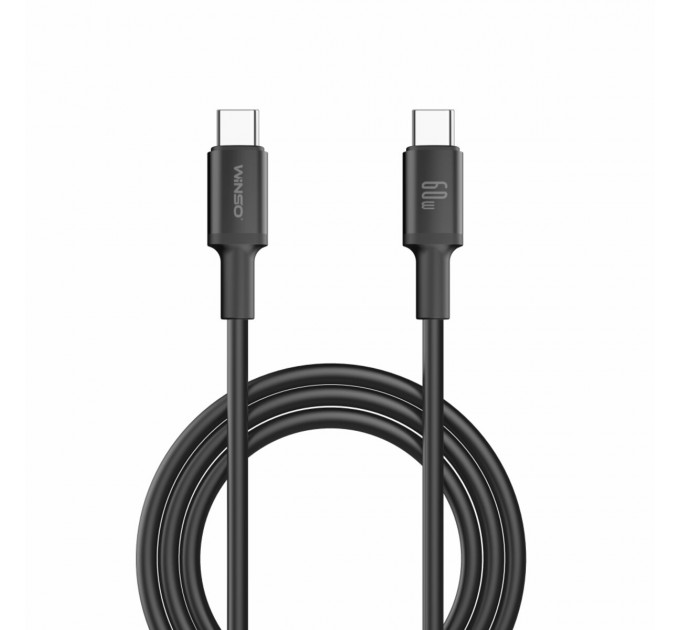 Кабель Winso Pro Type-C to Type-C 60W TPE 1,2м черный, цена: 115 грн.