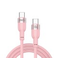 Кабель Brevia Type-C to Type-C 60W 1,2м, рожевий ZIP, ціна: 154 грн.