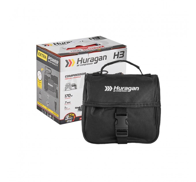 Компресор автомобільний Huragan 12В 7Атм 37л/хв, ціна: 1 124 грн.