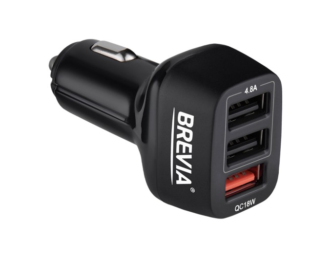 Автомобильное зарядное устройство Brevia ePower TriDrive 42W 3xUSB-A черный, цена: 328 грн.