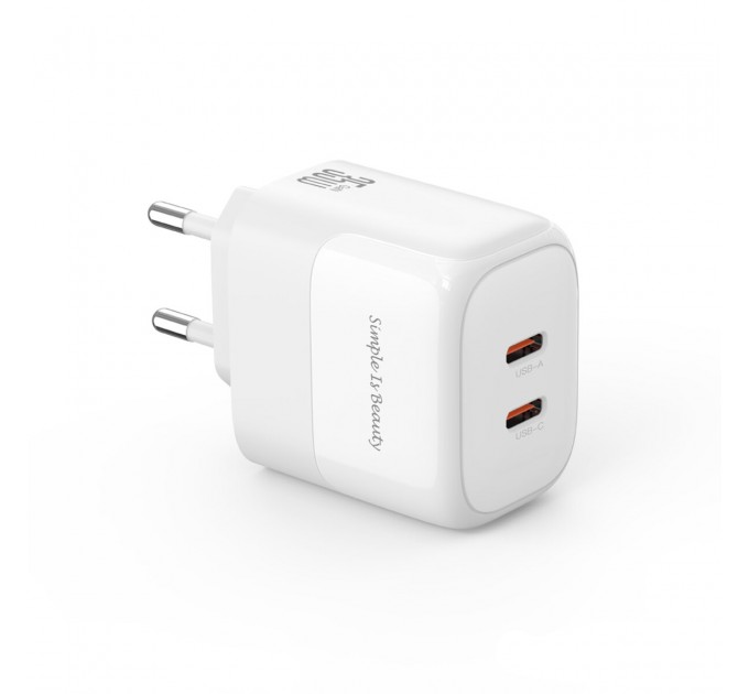 Сетевое зарядное устройство XO L140 Dual C35W 2USB-C белый, цена: 379 грн.