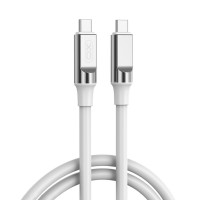 Кабель XO Liquid Silicone Type-C to Type-C 60W 1м белый