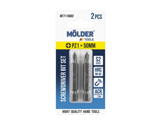 Набор бит Molder PZ1x50мм 2шт, цена: 39 грн.