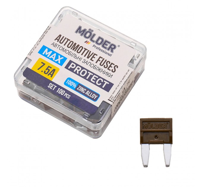 Набір запобіжників Molder "міні" 7,5А, 100шт, ціна: 274 грн.