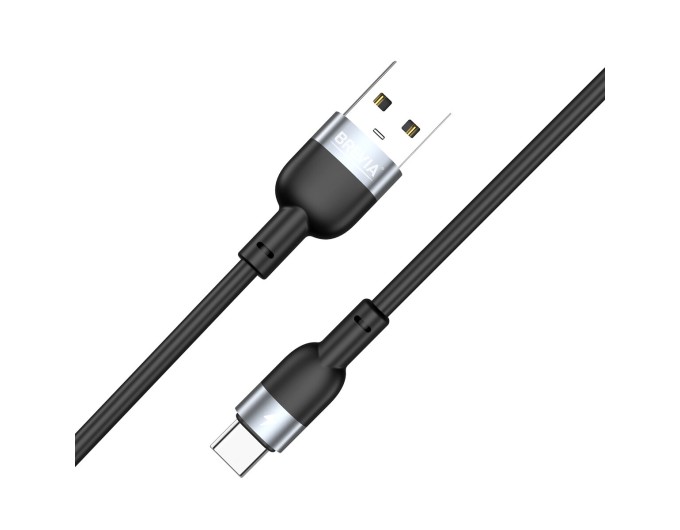 Кабель Brevia USB to Type-C 2,4А 1,2м, чорний box, ціна: 146 грн.