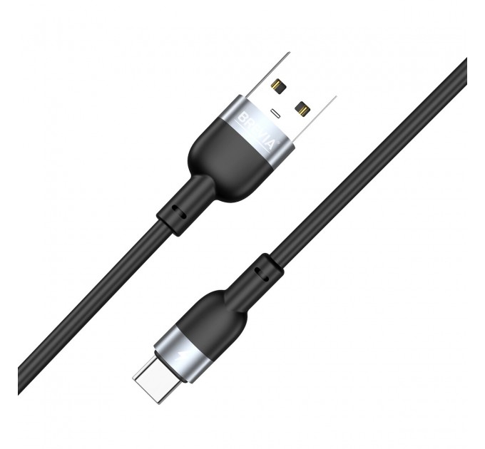 Кабель Brevia USB to Type-C 2,4А 1,2м, черный box, цена: 142 грн.