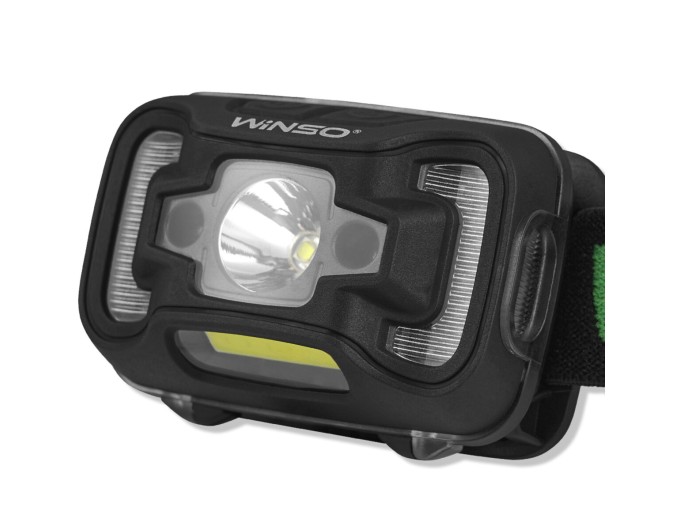 Ліхтар налобний Winso 200Lm, 5W CREE XTE+COB, 3xAAA, з сенсором білий/червоний, ціна: 404 грн.
