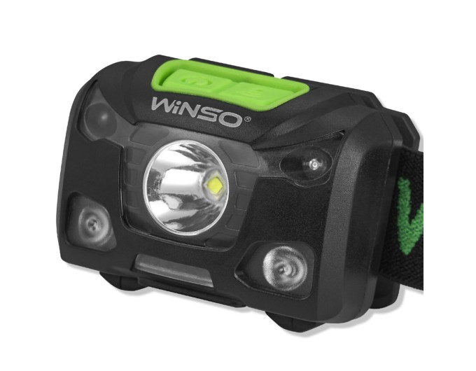 Фонарь налобный Winso 250Lm, 5W XPG, 1200mAh/3xAAA, с сенсором белый/красный, цена: 556 грн.