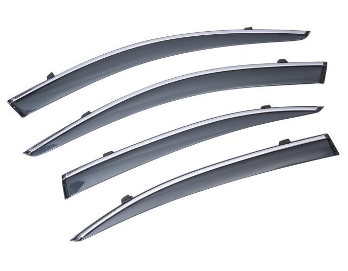 Вітровики вікон (дефлектори) SUN VISORS з хромом Skoda SUPERB 2008-2015, ціна: 1 392 грн.