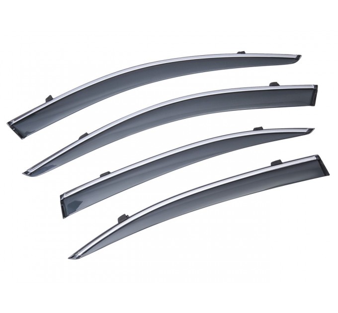 Дефлекторы окон (ветровики) SUN VISORS с хромом Skoda SUPERB 2008-2015, цена: 1 255 грн.
