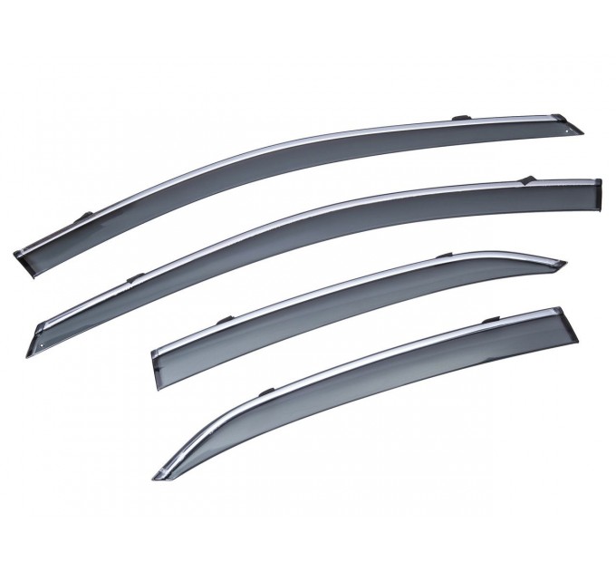 Дефлекторы окон (ветровики) SUN VISORS с хромом TOYOTA CAMRY 70 2017-..., цена: 1 255 грн.