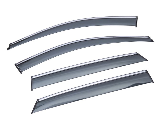 Вітровики вікон (дефлектори) SUN VISORS з хромом HYUNDAI SANTAFE (IX45) 2012-2018, ціна: 1 781 грн.