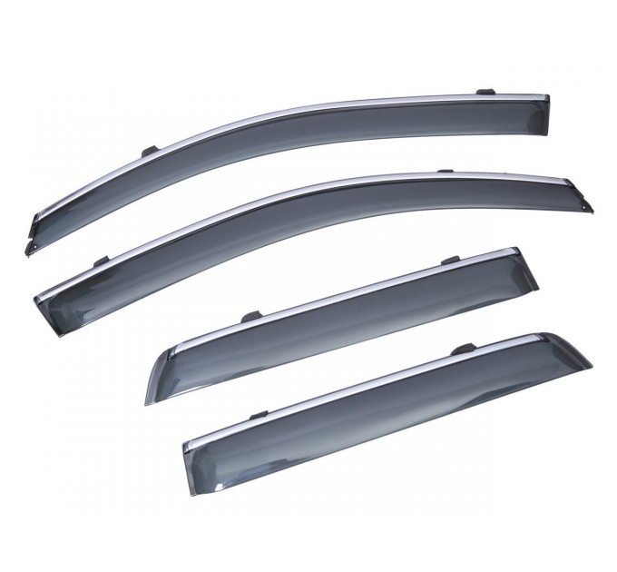 Дефлекторы окон (ветровики) SUN VISORS с хромом MITSUBISHI ASX 2010-..., цена: 1 255 грн.