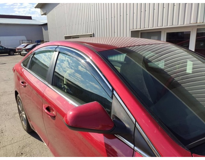 Вітровики вікон (дефлектори) SUN VISORS з хромом HYUNDAI SONATA 2015-2020, ціна: 1 322 грн.