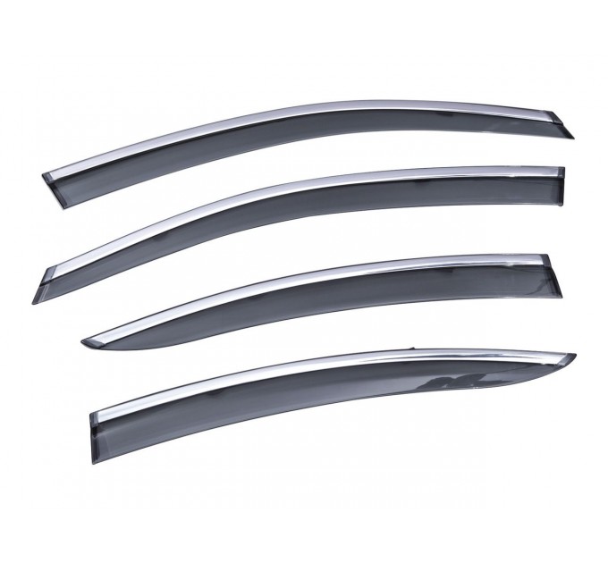 Дефлекторы окон (ветровики) SUN VISORS с хромом Subaru Legasy VI 2014-2019, цена: 1 605 грн.