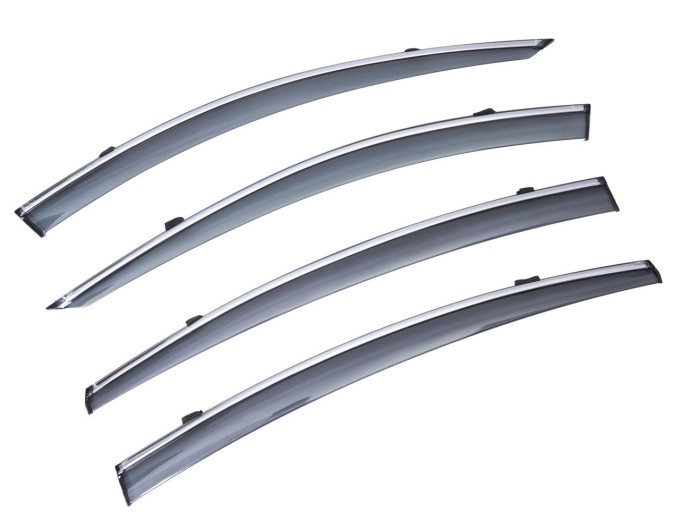 Дефлекторы окон (ветровики) SUN VISORS с хромом Nissan QASHQAI 2013-2021, цена: 1 309 грн.