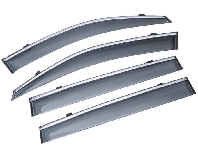 Вітровики вікон (дефлектори) SUN VISORS з хромом TOYOTA HIGHLANDER 2013-2019, ціна: 1 692 грн.