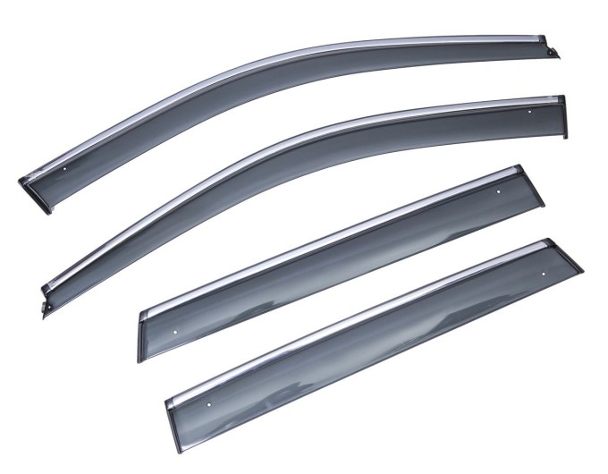 Вітровики вікон (дефлектори) SUN VISORS з хромом JEEP GRAND CHEROKEE 2010-2021, ціна: 1 539 грн.