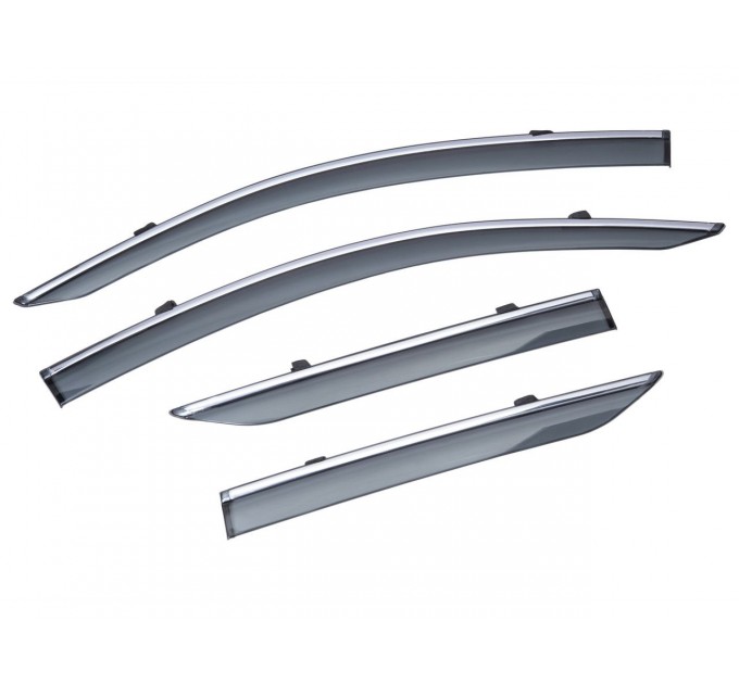 Дефлекторы окон (ветровики) SUN VISORS с хромом TOYOTA C-HR 2016-..., цена: 1 255 грн.