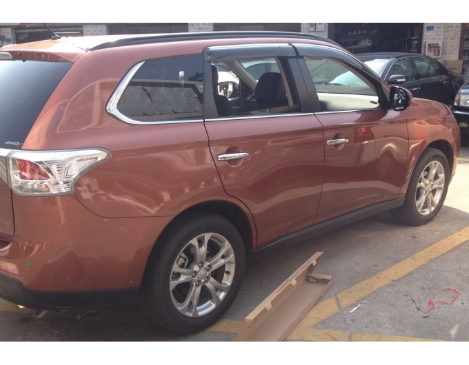Вітровики вікон (дефлектори) SUN VISORS з хромом MITSUBISHI OUTLANDER 2012-2020, ціна: 1 692 грн.