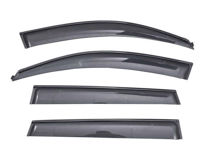 Дефлекторы окон (ветровики) SUN VISORS с декоративной вставкой Toyota RAV4 Long 2009-..., цена: 1 392 грн.