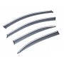 Вітровики вікон (дефлектори) SUN VISORS з хромом SKODA RAPID SEDAN 2012-...