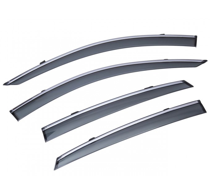 Дефлекторы окон (ветровики) SUN VISORS с хромом Honda ACCORD 10 2017-..., цена: 1 192 грн.